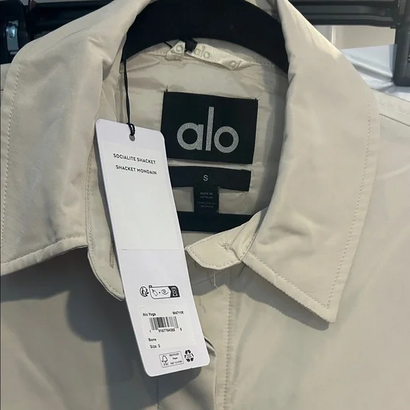 ALO Yoga SOCIALITE Shacket in BONE NWT